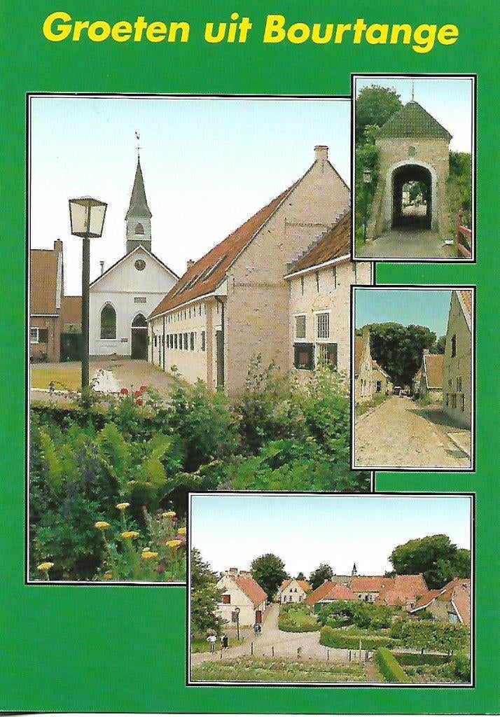 Bourtange- -4-luik., Verzamelen, Ansichtkaarten | Nederland, Verzenden, 1980 tot heden, Gelopen, Groningen