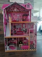 Poppenhuis met poppen, 80x120x33, Ophalen, Poppenhuis