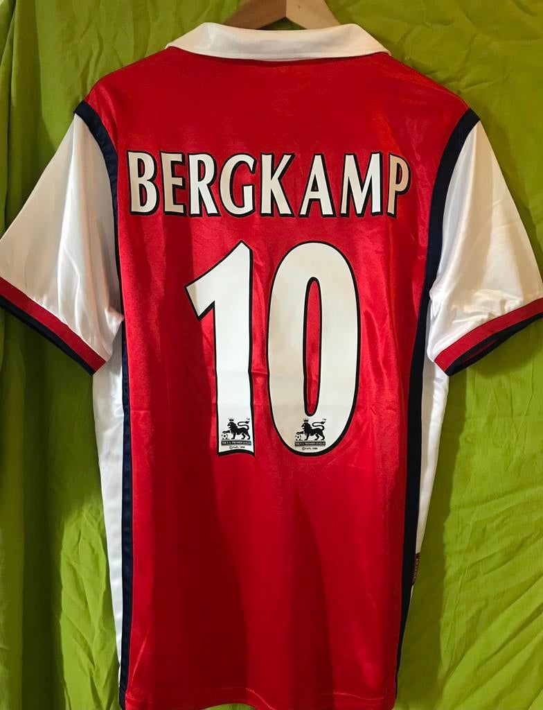 Bergkamp Arsenal Retro voetbalshirt maat L, Sport en Fitness, Voetbal, Ophalen of Verzenden, Zo goed als nieuw, Shirt