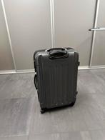 Stijlvolle donkergrijze koffer met wieltjes., Gebruikt, Hard kunststof, 45 tot 55 cm, 70 cm of meer