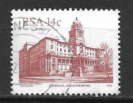 Rep Zuid Afrika 1986 Def serie stadhuis Johannesburg, Postzegels en Munten, Postzegels | Afrika, Gestempeld, Zuid-Afrika, Verzenden