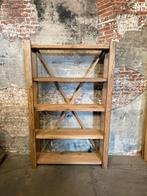 Oude eiken boekenkast van doorleefd hout, Huis en Inrichting, Met plank(en), Gebruikt, 100 tot 150 cm, 4251NT