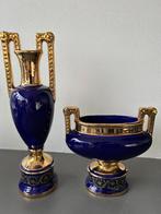 Vaas en schaal van Sèvres porselein, Ophalen of Verzenden