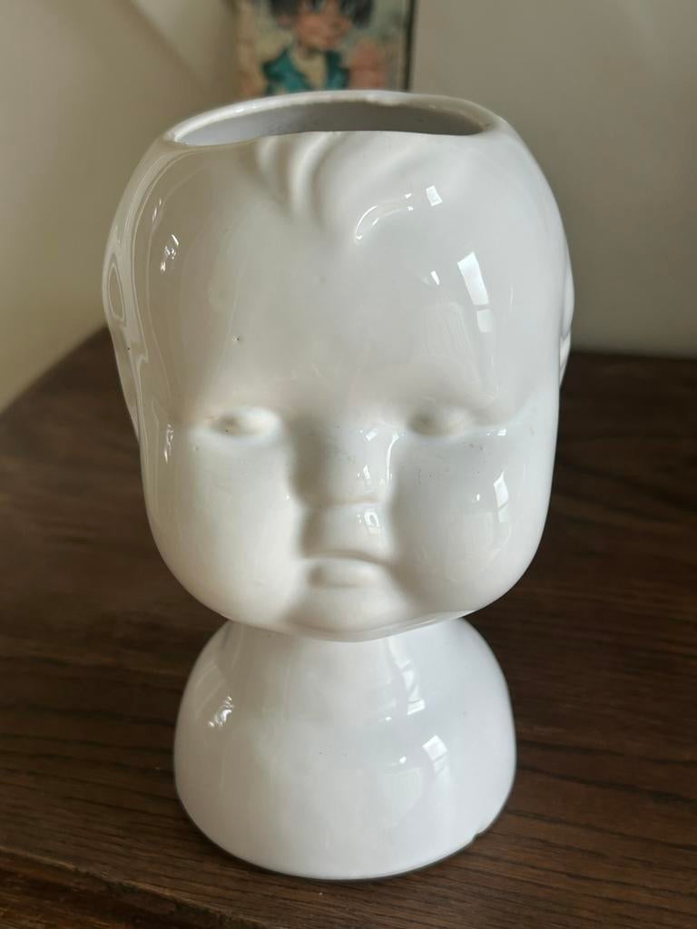 Vintage bloempotje hoofd, Ophalen of Verzenden, Huis en Inrichting