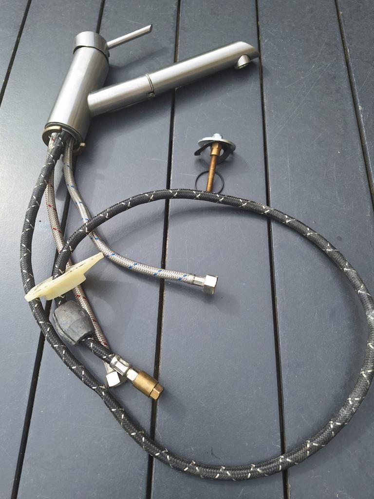 Franke keukenmengkraan rvs met uittrekbare slang, Ophalen of Verzenden, Zo goed als nieuw, Rvs, Kraan