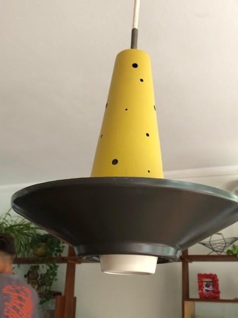 Jaren 50 anvia hanglamp, Huis en Inrichting, Lampen | Hanglampen, Gebruikt, Ophalen of Verzenden, Minder dan 50 cm, Anvia