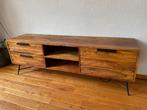 TV Meubel - Mangohout, Ophalen, Gebruikt, 150 tot 200 cm, Minder dan 100 cm