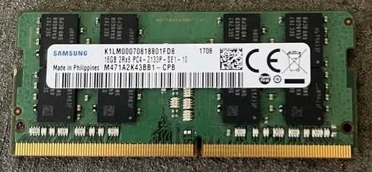 Samsung 16GB DDR4 SODIMM (Laptop RAM) – PC4‑2133P – Topstaat, DDR4, Ophalen of Verzenden, Zo goed als nieuw, Laptop