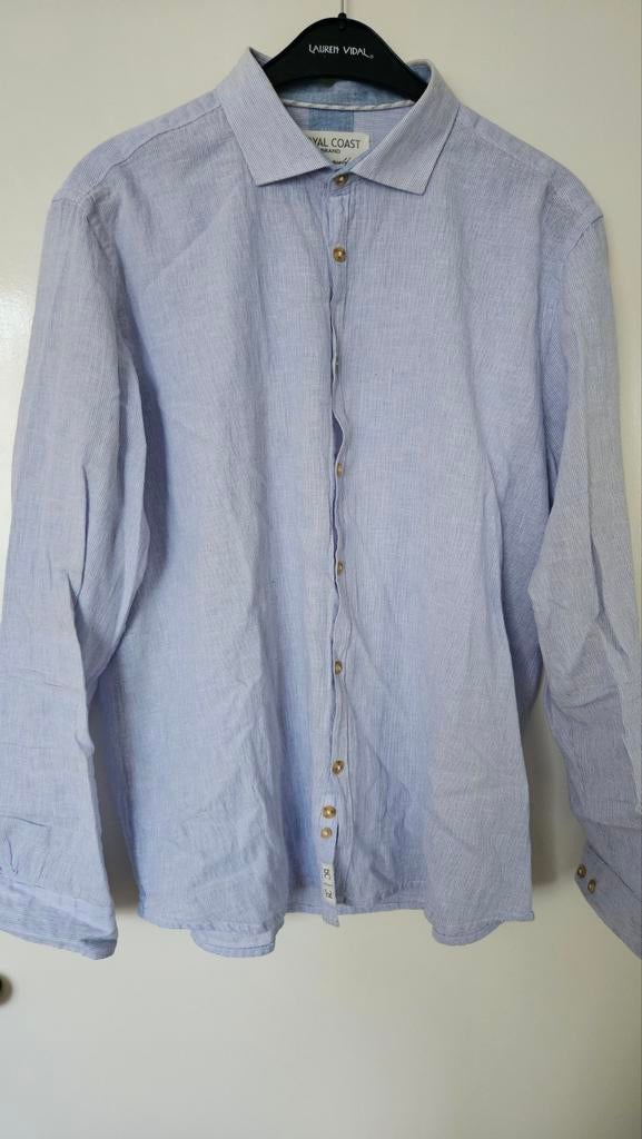Herenblouse Royal Coast - Lichtblauw gestreept, Royal Coast, Blauw, Gedragen, Halswijdte 39/40 (M)