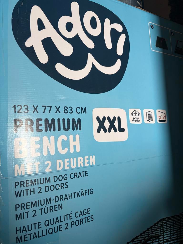 “XXL hondenbench 123x77x83 NIEUW (nooit gebruikt)”, Ophalen, Nieuw
