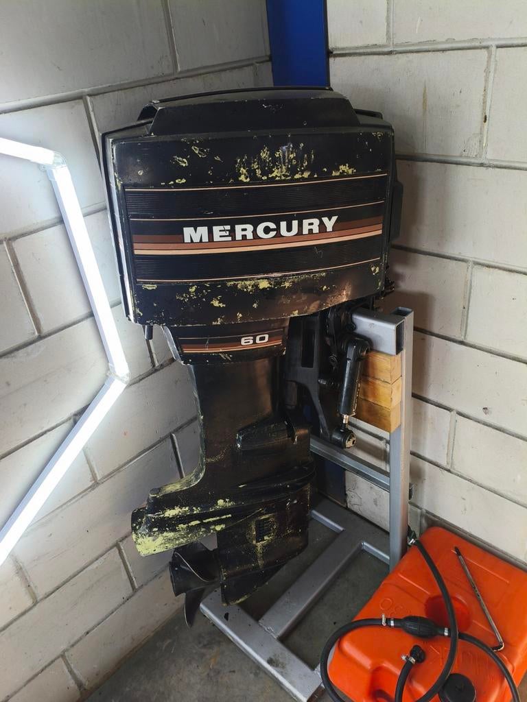 Nette mercury 60 pk 2takt 3 cilinder, Ophalen, Gebruikt, Motor en Techniek, Motorboot