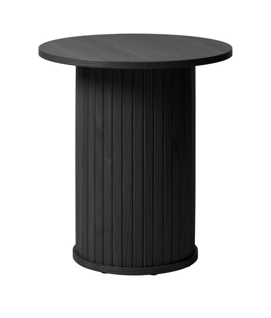 by fonQ Alon bijzettafel pilaar 50cm - zwart eiken | NIEUW, Ophalen of Verzenden, Nieuw