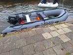 Trident rubberboot met trailer en 15 pk motor, Aluminium, Zo goed als nieuw, Benzine, Minder dan 70 pk