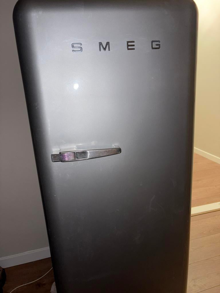 Retro Smeg design koelkast, Ophalen, 150 tot 200 liter, Gebruikt, 140 tot 160 cm
