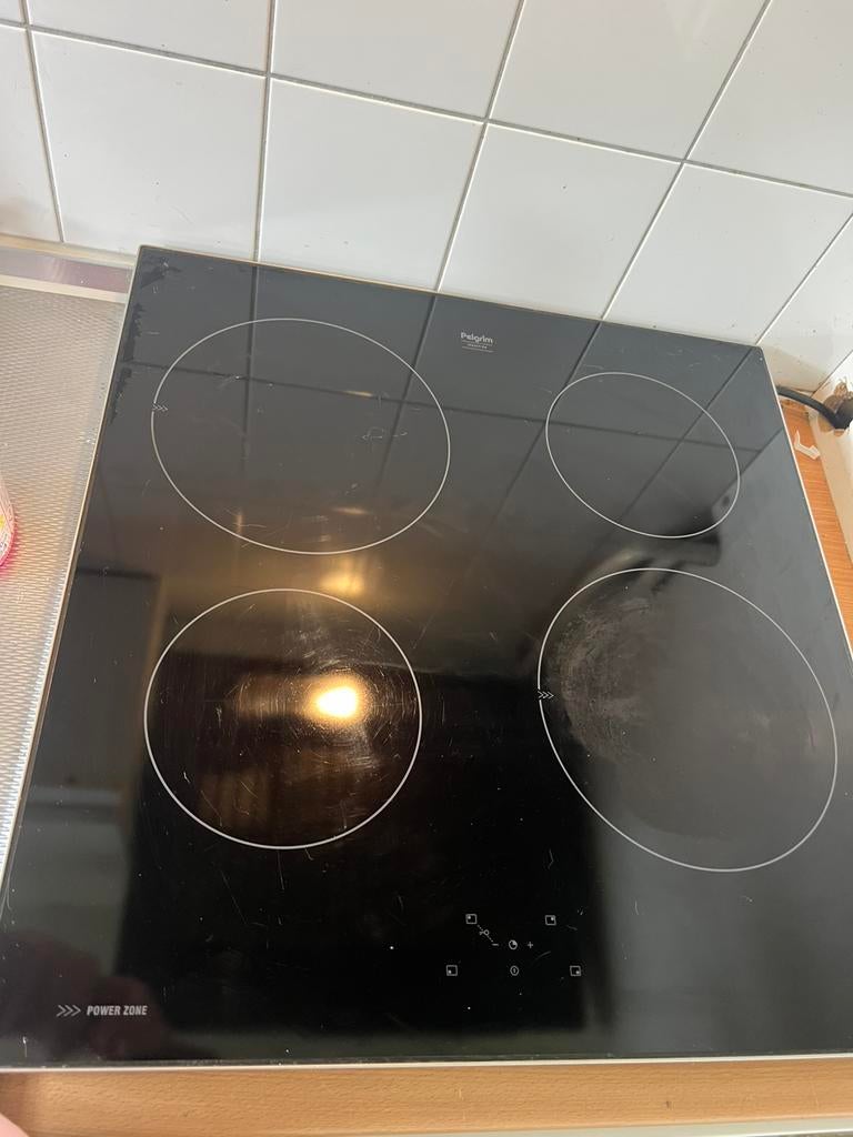 Pelgrim inductie kookplaat, Ophalen, 4 kookzones, Zo goed als nieuw, Inbouw
