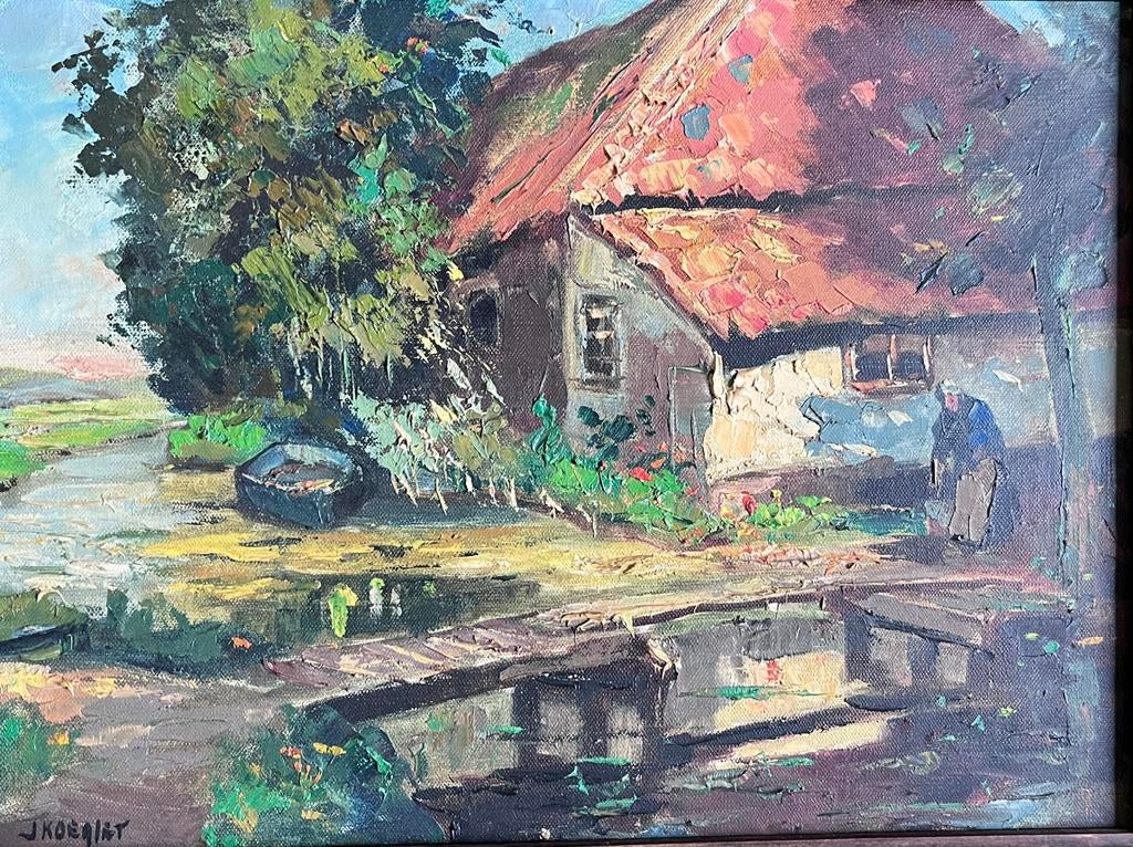 Antiek schilderij Broeksloot Rijswijk, Ophalen of Verzenden