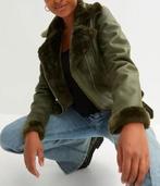 trend groen leren biker jack jasje nep leer 36 nieuw vintage, Kleding | Dames, Rainbow, Nieuw, Ophalen of Verzenden, Maat 36 (S)