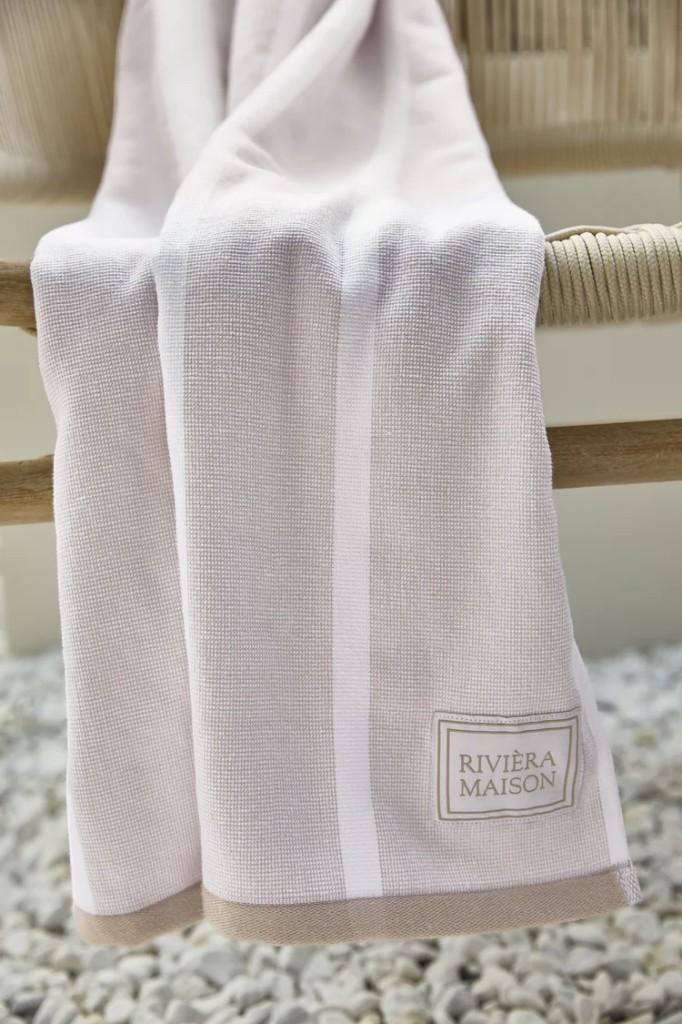 strandlaken/hammamdoek Riviera Maison, Huis en Inrichting, Badkamer | Badtextiel en Accessoires, Verzenden, Nieuw, Beige, Handdoek
