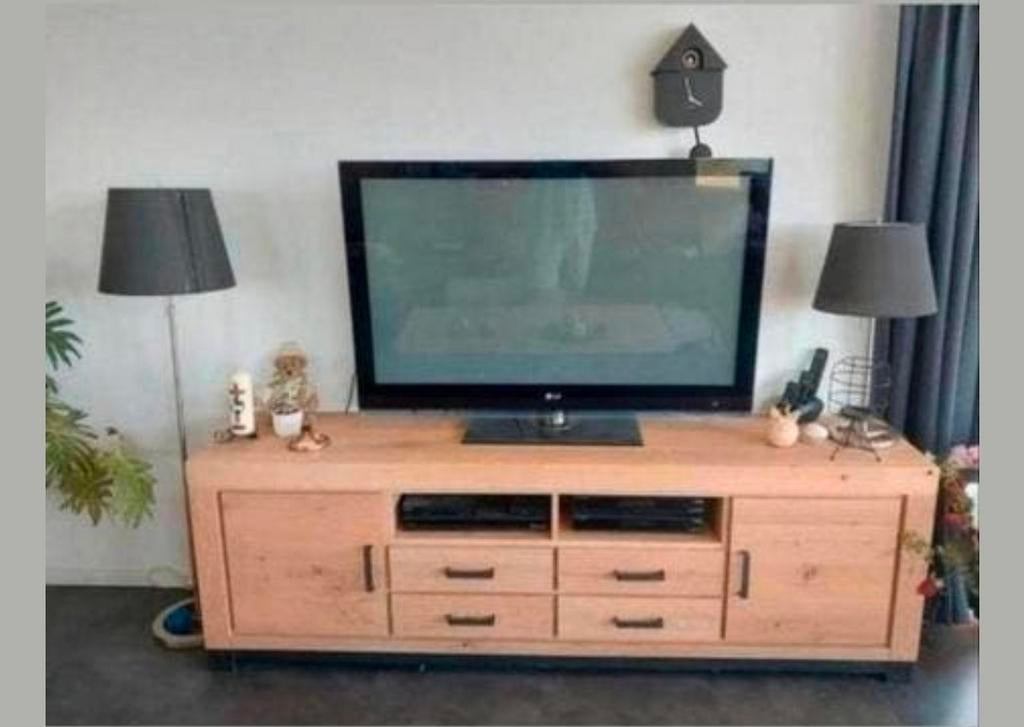 de Bommel tv meubel Indiana - Natural White, Ophalen, Natural white - eiken mat gelakt, Eikenhout, Zo goed als nieuw