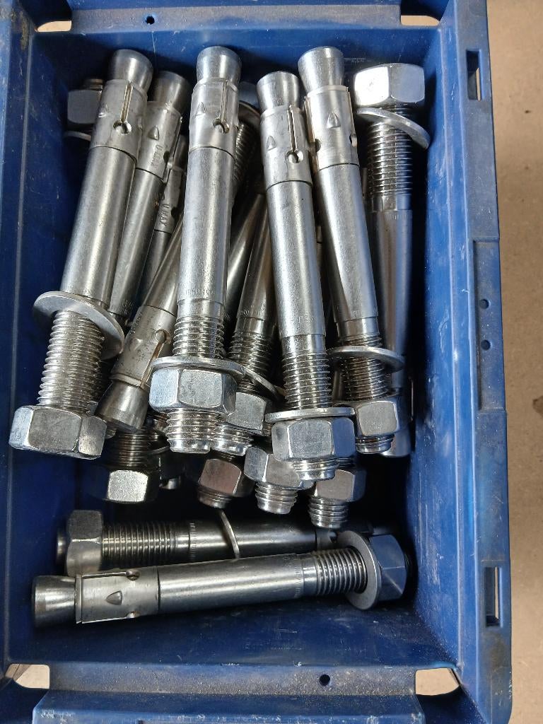 keilbout M20x170  M16x145  RVS Ankers slagankers M20 en M16, Doe-het-zelf en Verbouw, Ophalen, 100 tot 250 mm, Nieuw, Rvs