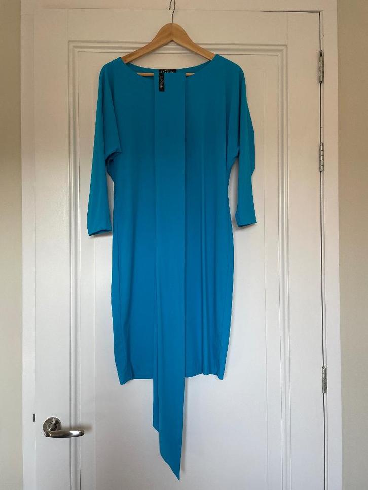 LaDress Carla Vivid Blue vlinderjurk (maat XS), Kleding | Dames, Jurken, Gedragen, Maat 36 (S), Blauw, Boven de knie, Ophalen of Verzenden