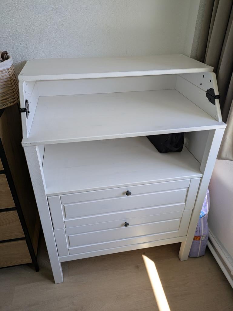 Commode Ikea Sundvik wit uitklapbaar, Ophalen, Gebruikt, 50 tot 70 cm, 75 tot 100 cm