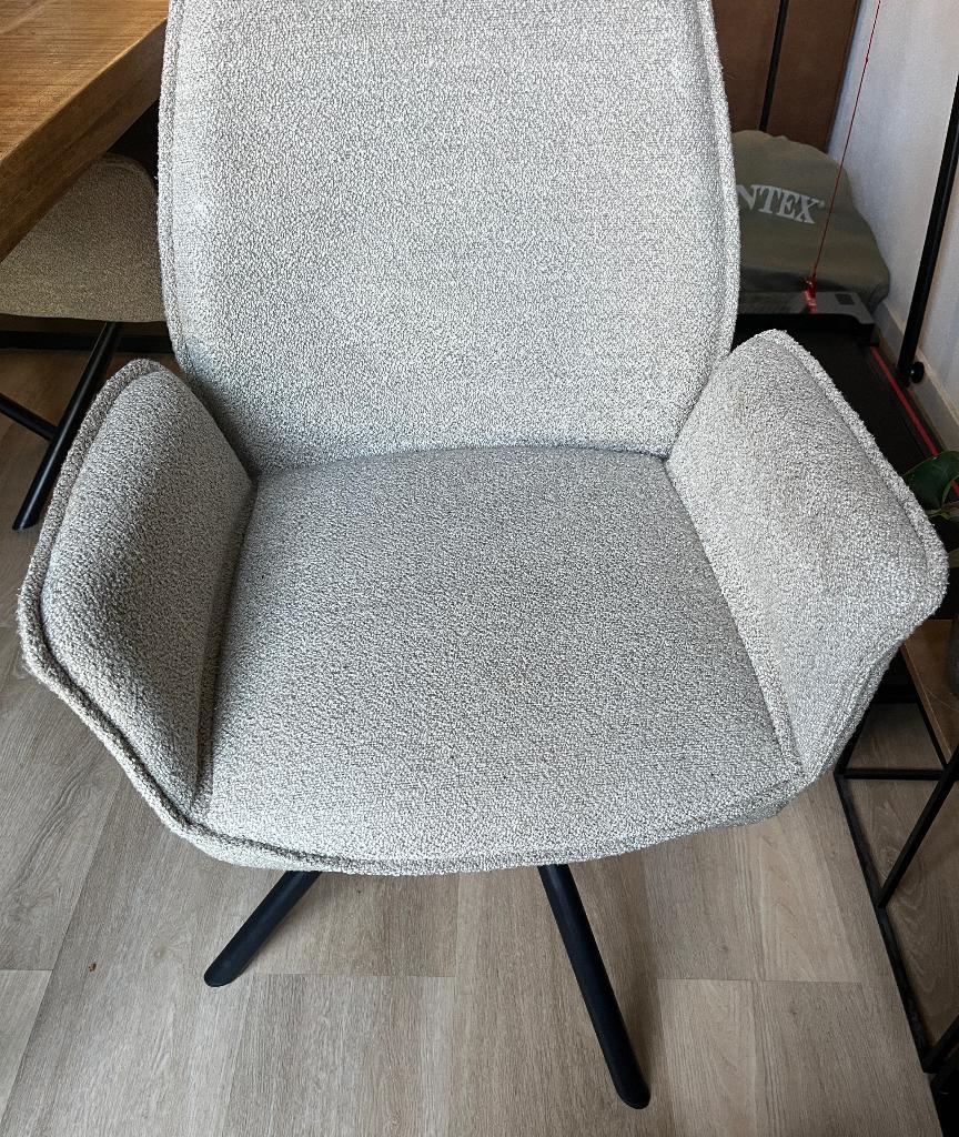 Draaistoel 3 stuks, Huis en Inrichting, Stoelen, Ophalen, Gebruikt, Drie, Wit