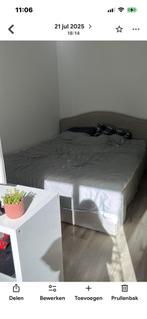 RAMNEFJÄLL Gestoffeerd bed, Kilanda lichtbeige, 160x200 cm, Huis en Inrichting, Slaapkamer | Bedden, Ophalen, Gebruikt, Beige