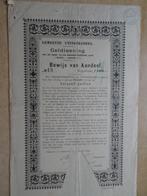 Obligatie Gemeente Utingeradeel t.b.v Gemeente-Slachtplaats, Ophalen of Verzenden, Voor 1920, Aandeel