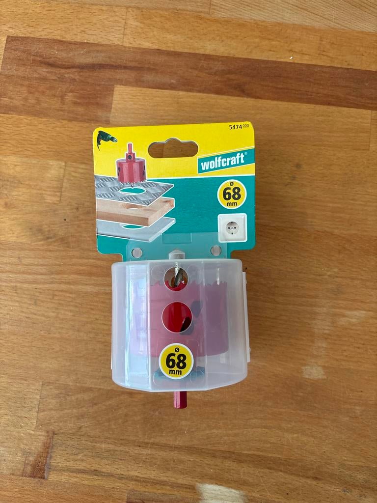 Wolfcraft Gatenboor 68 mm, Doe-het-zelf en Verbouw, Gereedschap | Boormachines, Nieuw, Overige typen, Ophalen of Verzenden