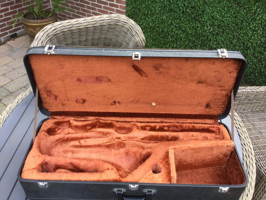 Vintage koffer saxofoonkoffer, Ophalen, Overige materialen, Gebruikt, Slot