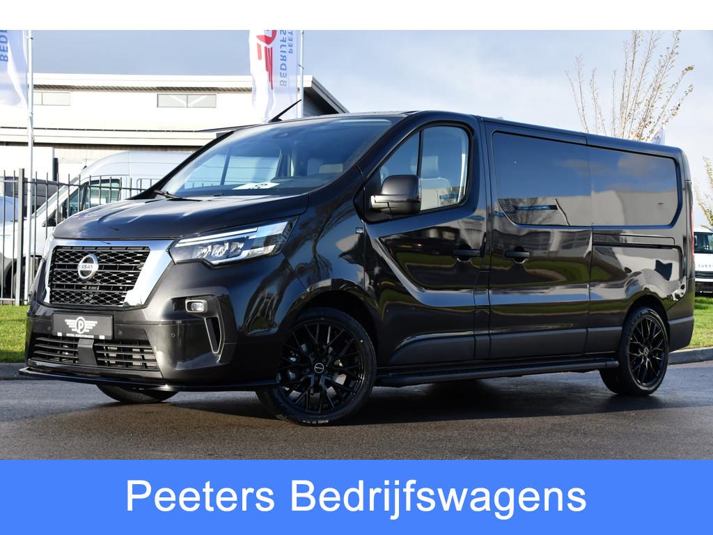 Nissan Primastar 2.0 dCi 150 L2H1 DC Black Edition 5 Jaar Ga, Auto's, Bestelauto's, Stof, Gebruikt, Parkeersensor, 4 cilinders