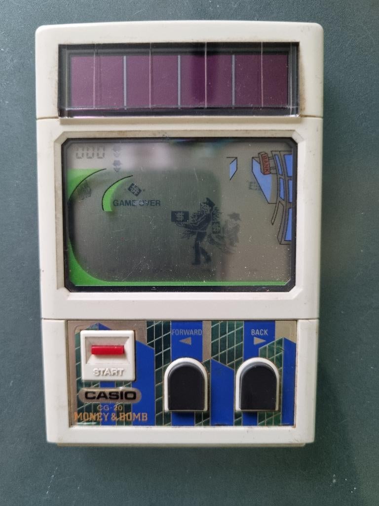 Casio Money & Bomb elektronisch spel CG-20 (1982), 1 speler, Ophalen of Verzenden, Zo goed als nieuw, Vanaf 3 jaar