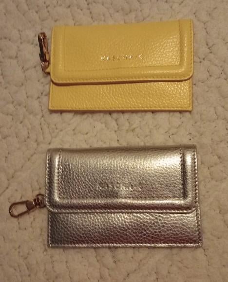 Kascha-C leren portemonnees zilver en geel, Ophalen of Verzenden, Geel, Overige merken, Leer