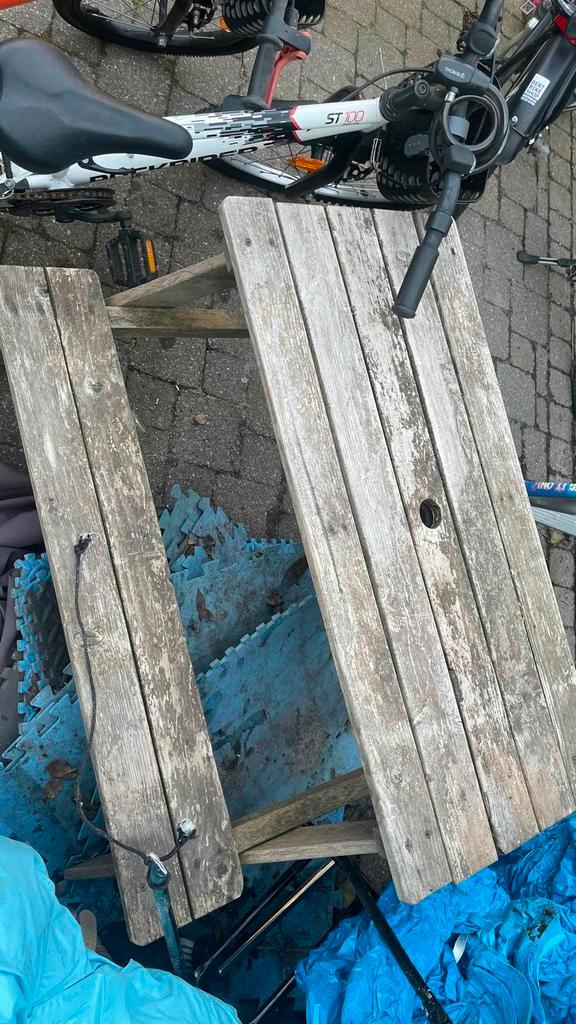 Houten picknicktafel voor kinderen - Gebruikt, Tuin en Terras, Picknicktafels, Gebruikt, Rechthoekig, Hout, Kinderpicknicktafel