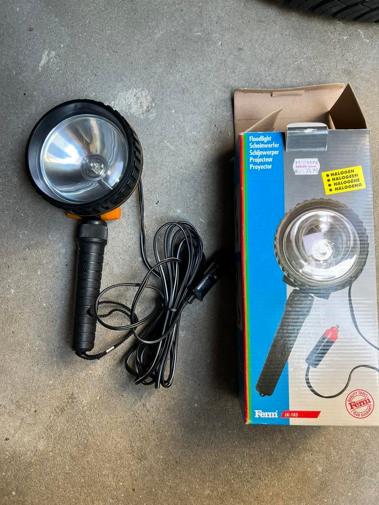 Zoeklicht 12v nieuw, Ophalen, Zo goed als nieuw, Accu