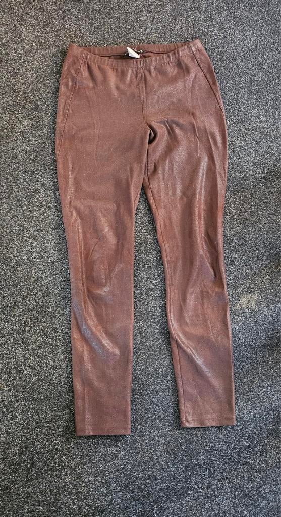 Bruine suèdine legging Two blue sisters maat M, Legging, Bruin, Two blue sisters, Maat 40/42 (M)