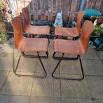 Leuke set vintage Schoolstoelen Thur op seat pagholz stapel, Ophalen, Bruin, Vijf, Zes of meer stoelen