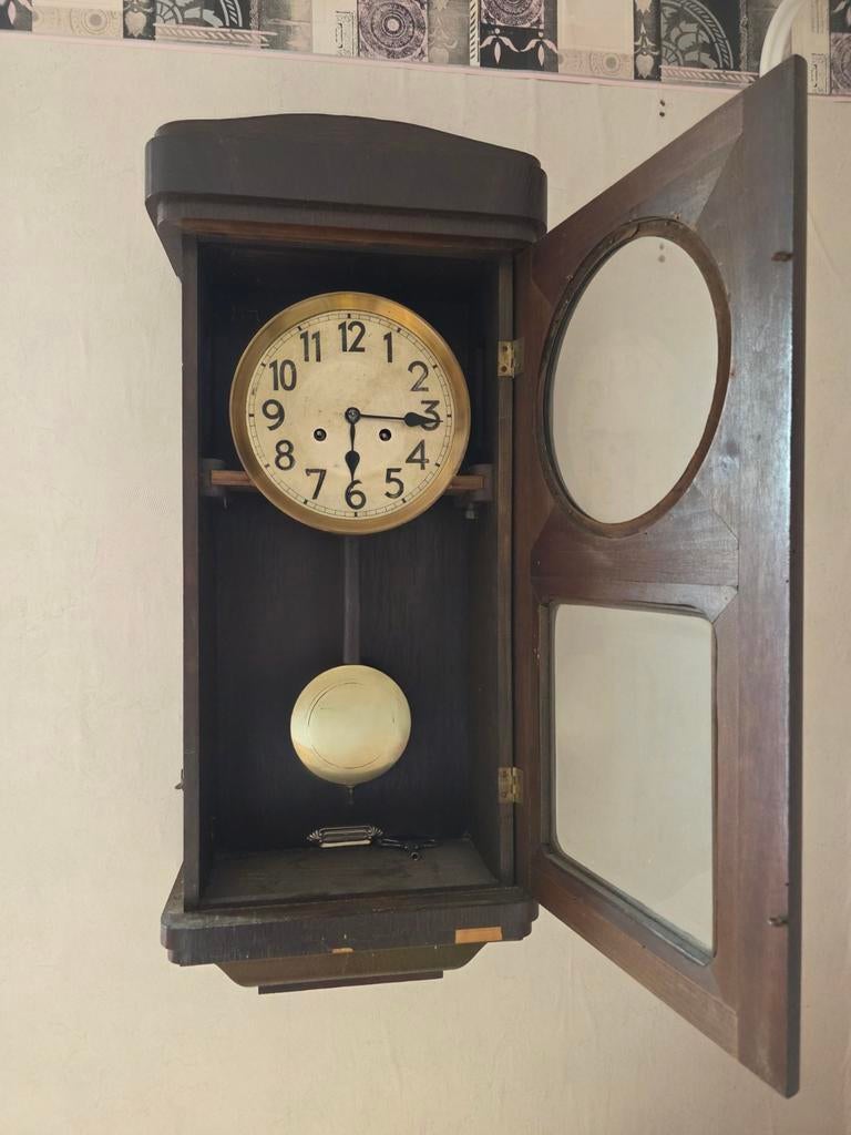 Antieke Junghans wandklok, Antiek en Kunst, Antiek | Klokken, Ophalen of Verzenden