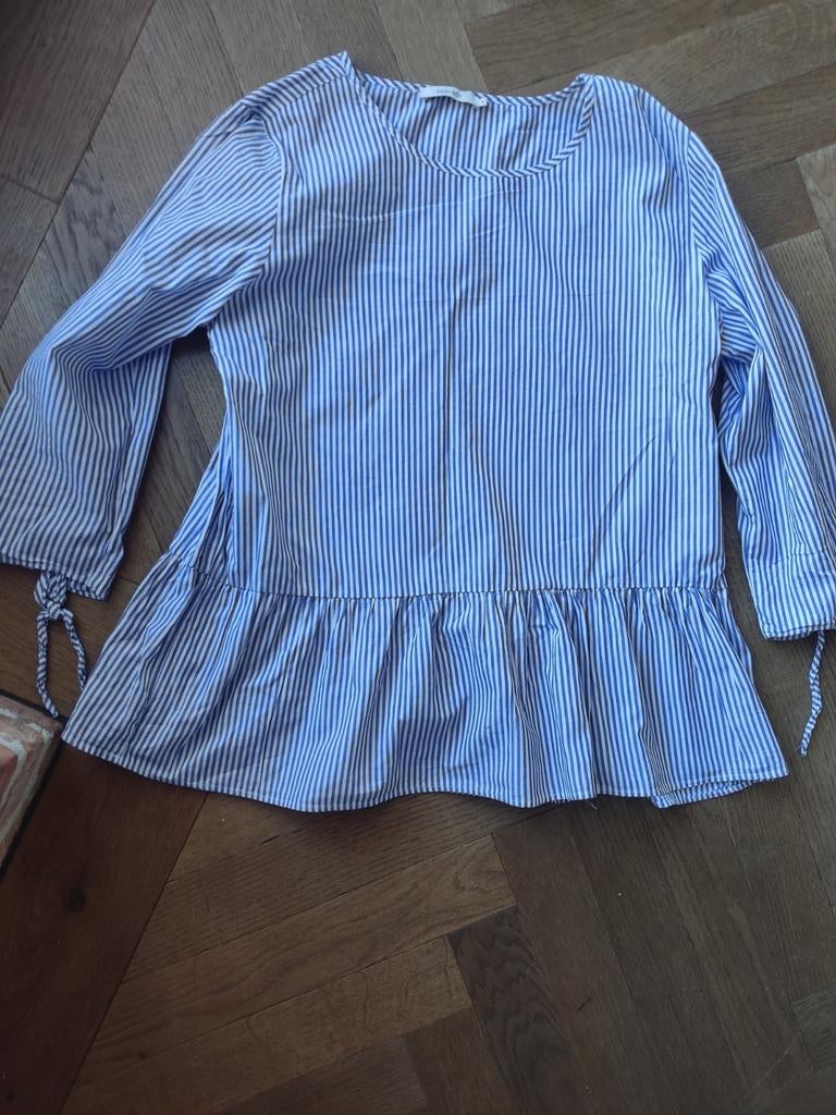 Sissy boy blauw/wit gestreepte blouse. Maat M,leuke details., Ophalen of Verzenden, Zo goed als nieuw, Maat 38/40 (M), Blauw