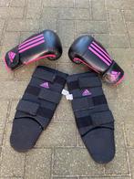 Adidas Kickboks Set Meisje - Handschoenen en Scheenbescherme, Ophalen, Gebruikt, Overige, Vechtsportbescherming