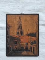 Schilderij (houten brandtekening) van de Eusebiuskerk Arnhem, Ophalen of Verzenden