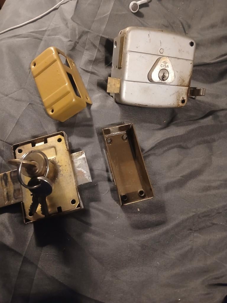 Frans slot opbouwslot oplegslot plus oplegslot, Ophalen of Verzenden, Slot