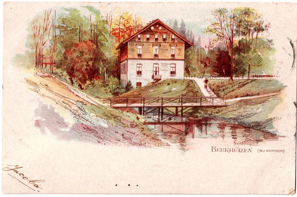 Velp gld, Beekhuizen , verstuurd 1900 richtprijs 8,50, Verzenden, Voor 1920, Gelopen, Gelderland