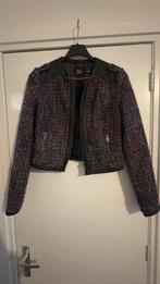 DEPT cropped tweed jasje zwart multicolor maat S, Kleding | Dames, Paars, Ophalen of Verzenden, Zo goed als nieuw, Jasje