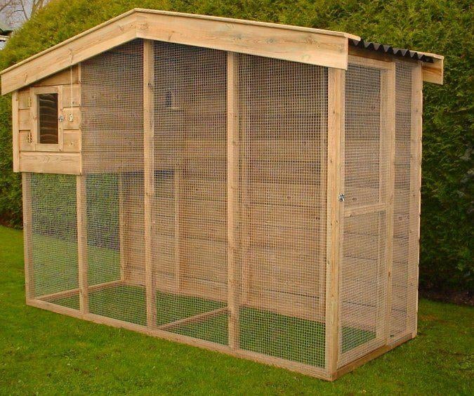 Volière met Nachthok NIEUW, Dieren en Toebehoren, Vogels | Hokken en Kooien, Ophalen, Nieuw, Hout, Volière