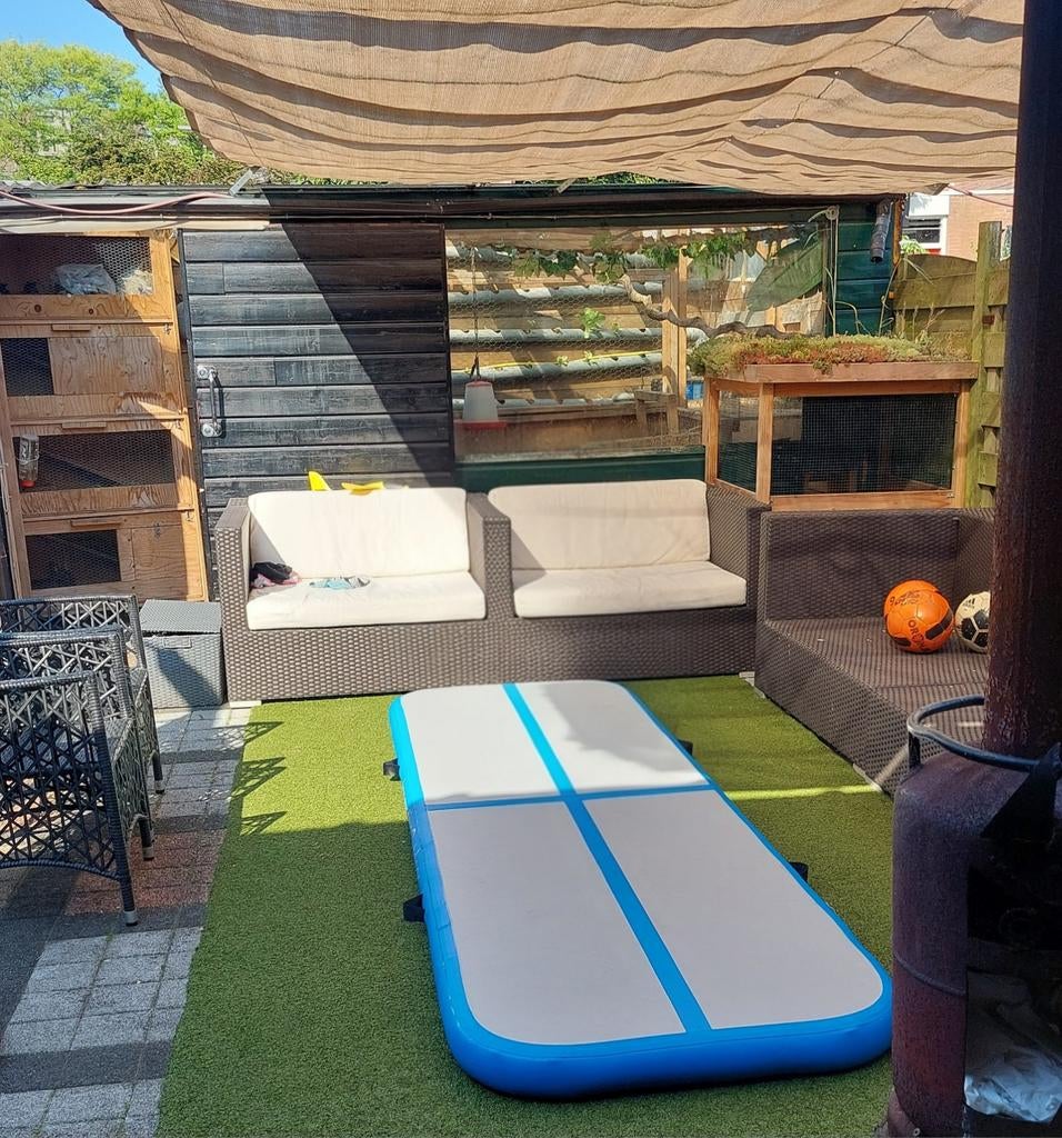 Airtrack Pro- turnmat 3 meter - elektrische pomp, Sport en Fitness, Turnen, Kindermaat 122 t/m 140, Ophalen, Gebruikt, Overige typen