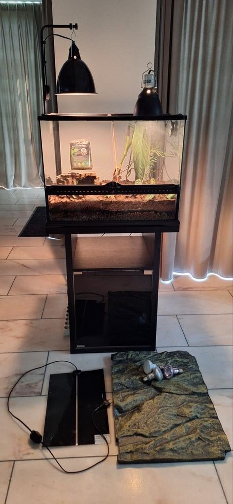 Exo terra terrarium 45x60x45 inclusief meubel, Ophalen, Zo goed als nieuw