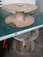 2 houten haspels, Tuin en Terras, Tuintafels, Ophalen, Gebruikt, Rond, Hout