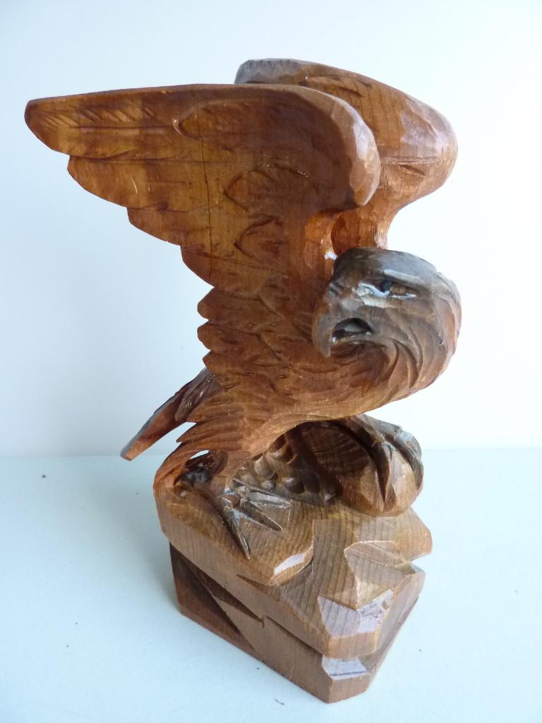 Uit hout gesneden adelaar, Ophalen of Verzenden, Hout